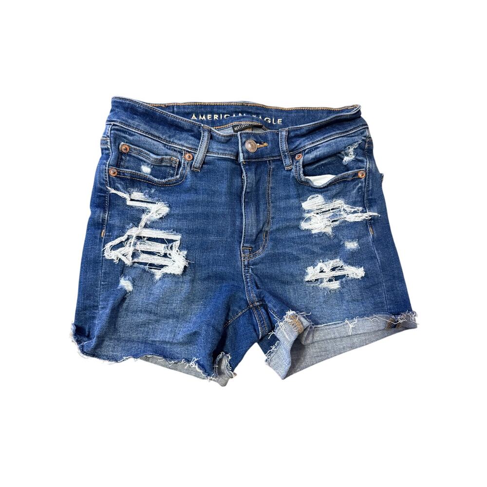American Eagle Women’s Distressed Medium Wash Shorts W26 - Picture 2 of 8